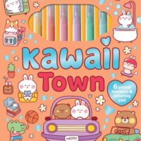 Markerific: Kawaii Town: Activity Folder with 6 Markers